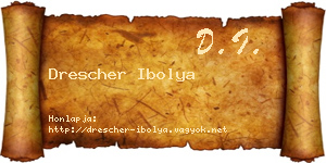Drescher Ibolya névjegykártya